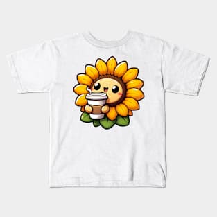 Good Morning Sunflower Design Kids T-Shirt